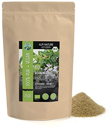 Alpi Nature Organic Savoury Herb 250g 8.8 oz, Dried and Cut Savory Herb, Organic Satureja
