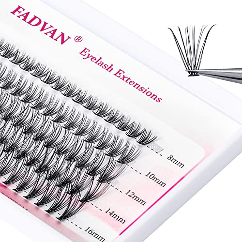 Wimpern Einzeln Cluster Lashes 20D 0.07C Curl Mixed 8-16mm Wimpern Extensions Cluster Wimpernverlängerung Einzelne Wimpern FADVAN