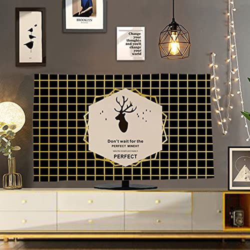 Housse de Protection Anti-poussière pour TV Domestique 32-70 Pouces, Facile à Nettoyer en Tissu Polyester Doux, boîtier de Protection d'écran TV décoratif, Convient aux téléviseurs