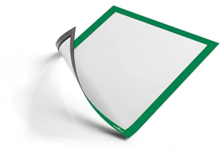 Durable Info-Rahmen Duraframe Magnetic (A4, Magnetrahmen für metallische Oberflächen) 5 Stück, grün, 486905