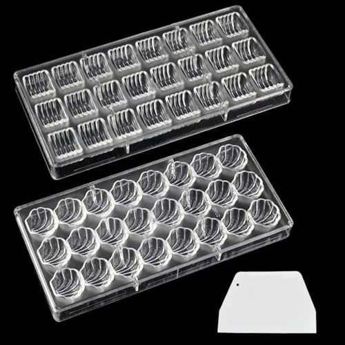 Binwat Moule à chocolat en polycarbonate (ondulé + festonné)