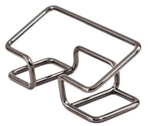 ARFUKA Visitenkartenhalter Visitenkartenständer Visitenkarten Organizer Metall Visitenkartenhalter Display Ständer für Büro Schreibtisch & Arbeitsflächen Hält Bis 40 Karten Schwarz