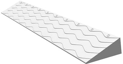 rutschfeste Rollstuhlrampe,tragbare Kunststoff-Schwellenrampe für den Innen-und Außenbereich,Eingangsrampe für Badezimmer/Türen (Farbe: Grau,Größe: 100 x 10 x 4 cm)