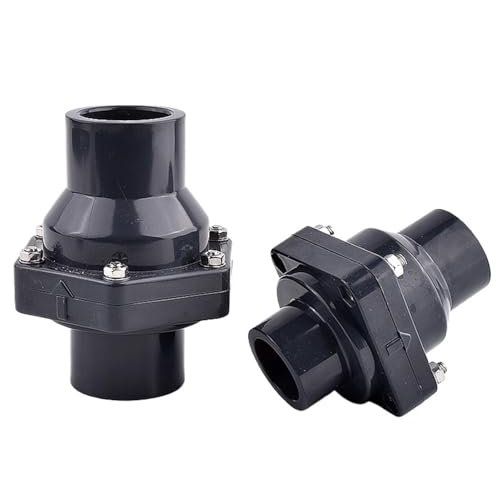 MEXEWORD 1PCS 20~63mm PVC Clapet Anti-Retour Jardin Égout Drain Clapet Anti-Retour Tube Joint Arrosage Système d'irrigation Raccords de connecteur de Tuyau d'eau(Inner Dia 40mm)