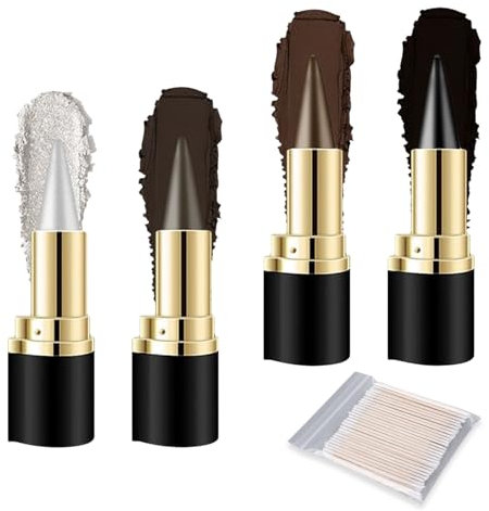 4 PCS Lidstrich Stift,Eyeliner Stift Wasserfester und Smudge-Proof,Brauner Eyeliner Langanhaltend,Kajal Braun für Präzise Linien und Dramatische Looks,Lang Anhaltendes Augen Make Up