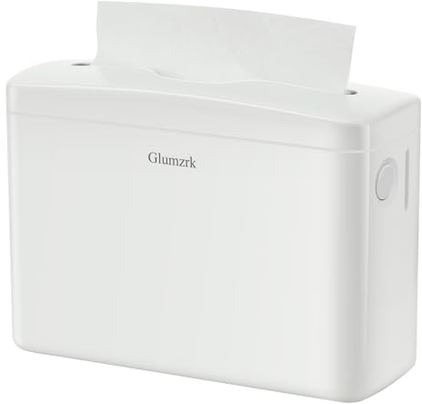 Countertop Multifold Paper Towel Dispenser, Compact Pop Up Hand Towel Holder for Trifold/Z-Fold Paper Towels, Home Bathroom Kitchen Commercial Use, Single Sheet Dispensing, White