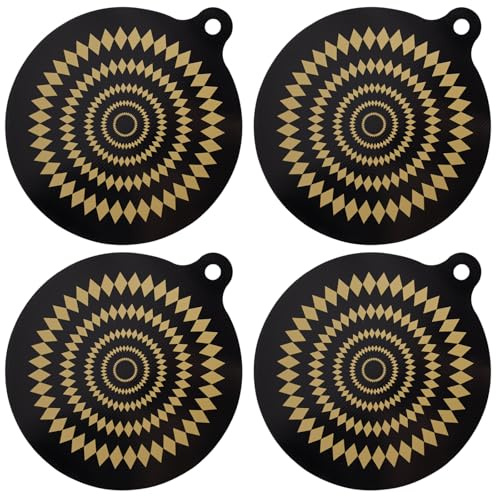 4 x 22,9 cm Induktionsherdplatte, Induktionskochfeldmatte, Silikon-Pads für Induktionskochfeld, Induktionskochfeld-Abdeckung, Backzubehör, Kochutensilien (schwarz)