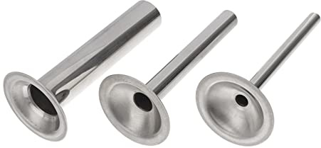 UTHCLO 3pcs Stainless Steel Sausage Stuffer Machine Tube Kit for Manual Sausage Maker Stuffing Tool Meat Filler