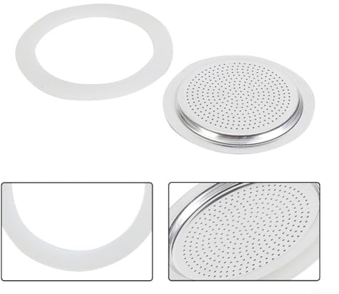 High Performance Gasket Seal for Moka Espresso For Coffee Pots Silicone Material (9 cup+sieve)