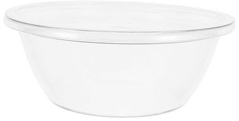 FUNOMOCYA Bassine Alimentaire Transparente Avec Couvercle Anti-éclaboussures Grand Bol Pétrir Non Adhérent Pour Pâte Salade Et Cuisson Usage Familial Polyvalent