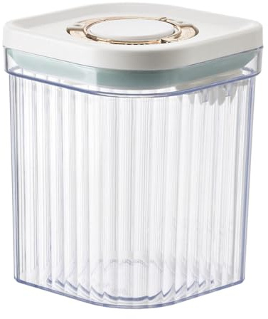 TTETTZ Contenitore per Latte in Polvere, Contenitore per Alimenti, Barattolo Ermetico con Cucchiaio, Contenitore per, Contenitore per Snack per, 1200 ml, Chiaro