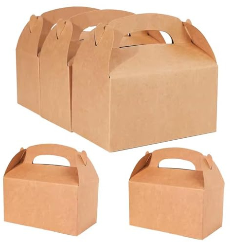 Lot de 30 boîtes alimentaires en papier kraft pour transporter des aliments, des repas d'anniversaire, des bonbons, des hamburgers, des pique-niques, des anniversaires, des mariages, 16 x 9 x 8,6 cm
