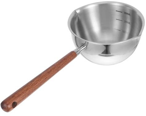 HOLIDYOYO Suppenkelle aus Edelstahl mit Langem Griff und Doppelseitigem Ausgießer Schräger Löffel zum Sicheren Servieren von Suppe und Soßen in Küche