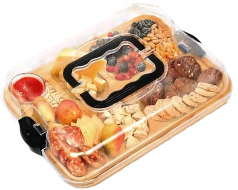 Fegtrtyoa Plateau à Fromage en Bois avec Grille pour Le Stockage des Fruits - Idéal pour Les Paniers de Pique-Nique, Les Aventures de Voyage en Plein Air, Le Camping et Les Vacances.