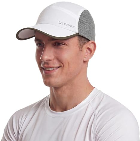 TOP-EX Atmungsaktive Baseball Cap für Herren und Damen mit Sonnenschutz | Leichtes Mesh mit Kühlband, flexiblem Schirm und reflektierender Kordelverstellung; packbar