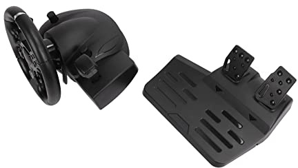 Naroote Gaming Vibration Racing Lenkrad 270° Drehung 7 in 1 USB Gaming Racing Lenkrad mit Pedal für PC, 11 Zoll Durchmesser