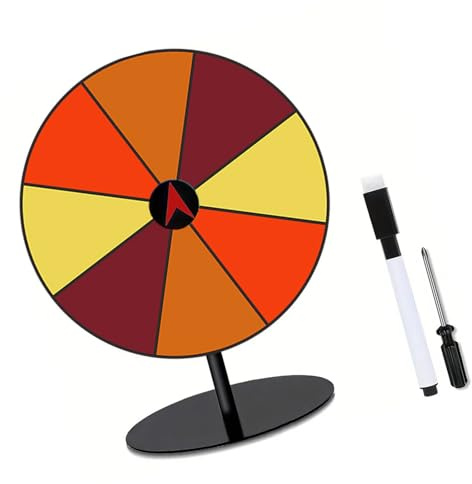 Msioytog Tavolo Premio Giradischi Ruota Gioco Fortunato Disegni Roulette per Partito Incontri Carnevali Fiera Roulette Portatile Gioco Da Tavolo Etichette Rimovibili Disegna