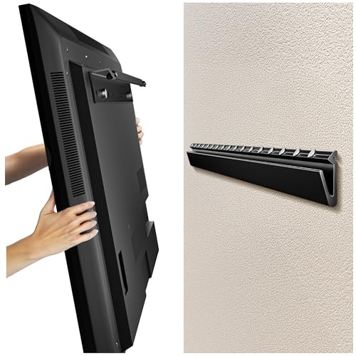 Auoace No Stud TV Wall Mount for 22-55 inch Smart TVs, up to 100 lbs, Drywall & Plaster Studless TV Bracket, No Drill, Non Screws,Curved & Flat Screen TVs Hanger, Easy Install, Include Hardware Level
