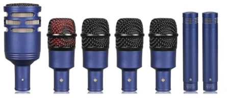 Akfldms DP7A-XLR 7-Piece Wired Dynamic Drum Microphone Mic Set Includes Kick, Snare, Cymbals Instruments Reception A