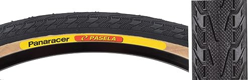 panaracer PASELA Tire, Unisex, AW735-LX-18, Black with Amber sidewall, 700 x 35 mm