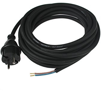 as - Schwabe Câble de connexion pour perceuse H05RN-F 2x1.0, 3 m, noir, 70532