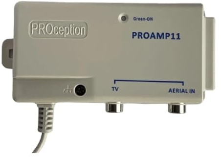 Proception PROAMP11 1 Way Professional Indoor Digital Aerial Signal Booster Amplifier for TV