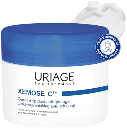 Uriage Xemose C8+ Cerato anti-irritazioni per pelle molto secca soggette ad eczema atopico con Burro di Karité 25% - Cerato molto ricco che si scioglie per lenire le sensazioni