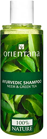 Orientana - Haarshampoo | Neem & Grüner Tee | Natürliches Veganes Shampoo Ohne Silikon Sulfate Und Parabene | Haarpflege | Gegen Haarausfall Kopfhautjucken & Schuppen | Naturkosmetik - 210ml