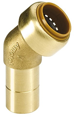 10 Stk. Kupfer Steckfitting Tectite Bogen 45° 15 mm Innen/Außen lösbar