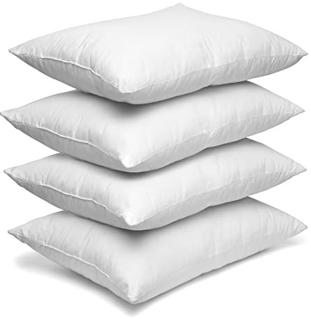 Chilly Pilley Kudde Fyllning Silikon Polyester Vadd Paket Med 4 4 X Fyllningskuddar Fyllning Vadd Dekorativa Kuddar Fyllnadsmaterial För Kuddar Soffa Kuddar Kuddar (65 X 65)