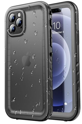 SPORTLINK für iPhone 12 Pro Max wasserdichte Hülle 360 Grad, Schwarz | Outdoor Handyhülle mit Kameraschutz und Displayschutz, militärischer stoßfester Panzerhülle, IP68 waterproof & staubschutz