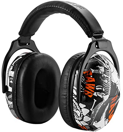 Hocazor HZ015 Cuffie antirumore per bambini -SNR 27 dB Paraorecchie di sicurezza in materiale composito resistente per ragazzi cuffie con cancellazione del rumore - Dinosauro nero