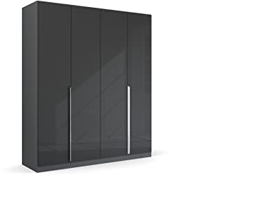 Rauch Möbel Quadra-Spin Glamour, Schrank, Hochglanz Effektgrau, Breite 181 cm