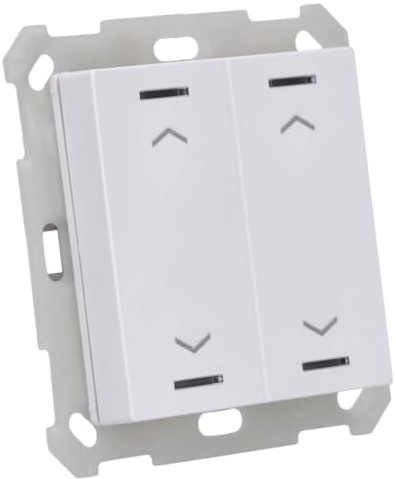 MDT technologies Taster Light 55 2-fach RGBW,rws/glä,Jalou. BE-TAL5502.A1