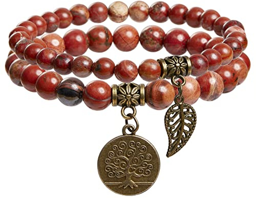 Farfume Chakra Armband Echte Steine, Echte Steine-Edelsteine Armband fur Damen