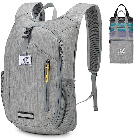 SKYSPER Rucksack Herren 10L Klein Wanderrucksack Faltbarer Tagesrucksack Daypack für Wandern Fahrrad