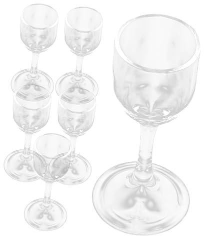 BESTonZON 6piezas Copa De Vino Blanco Copas Pequeñas De Vidrio Transparente Para Licor Multifunción Para Fiesta Uso Casa Eventos Especiales