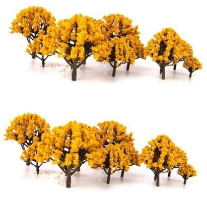 VILLCASE 40pcs Model Trees and Bushes Scenery Layout Landscape Trees for Train Model Scenery