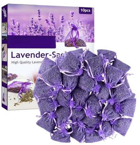 10/20/30 Stück Lavendel Duftsäckchen Kleiderschrank,Duftsäckchen Lavendel getrocknet – Mottenschutz für Kleiderschrank, Auto Duft, Raumduft – Lavendel getrocknet (20 Stück)