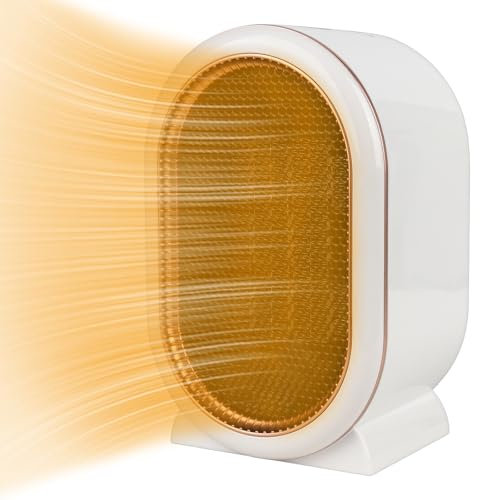 Dhqkqg Heizlüfter Energiesparend Leise, 1200W Energiesparender Heizlüfter, Heizstrahler Innenraum mit Überhitzungs- und Kippschutz für Bad, Familie, Haus, Schlafzimmer