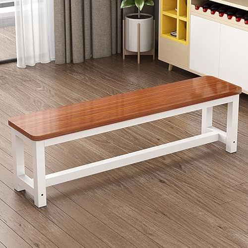 Sitzbank, Esszimmerbank, Holzbank for den Eingangsbereich, Küchenbank, Essbank, Bettbank für Küche, Wohnzimmer, Eingang, Schlafzimmer, Esszimmer, Garten, Bauernhaus, Flur(Brown,100*35*45cm)