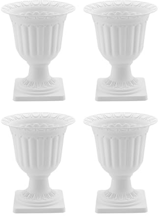 JQGADL Colonne Greche Decorative Romane Bianche,Greca Decorazione della Tavola,Colonna Romana,per Matrimoni, Eventi, Decorazione per Vasi di Fiori, Supporto per Feste(Size:4 PCS,Color:A)