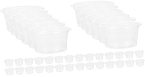 Milisten 40stücke Reptilien Futternäpfe Transparente Wasserschalen Für Eidechsen Schildkröten Geckos Mehr Wiederverwendbare Schalen Für Futter Und Wasser Robustes Design rutschfest