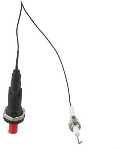 Aprilsunnyzone Encendedor piezoeléctrico de 30 cm, para chimenea, parrilla de gas, estufa, encendido de botón, encendido fiable, plástico de fácil instalación, instalado con rosca M10 1