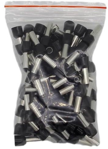 EKFBQBGW E10-12 Tube Insulating Insulated terminals 10MM2 Cable Wire Connector 100PCS/Pack Insulating Crimp Terminal Connector (2p)