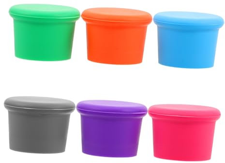 BESTOYARD 6pcs Silicone Bottle Caps Reusable Wine Bottle Sealer Protective Stopper for Craft Milk Soda Beer Bar Accessory