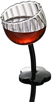 KXQYIKYI Verres à Boire Gobelet Verre à Champagne Vertical Transparent Noir (Couleur : 2)