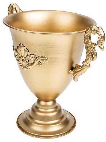 GLEAVI Vintage Eisenblumenvase mit Goldenem Retro Design Rustikaler Blumentopf für Hochzeitsdekoration Tischdeko und Wohnraum
