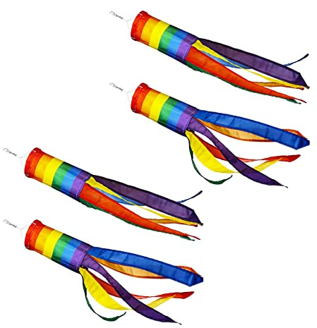 MVOSJFIE 4 Pieces Windsock Colorful Hanging Decoration Windsock for Outdoor Hanging
