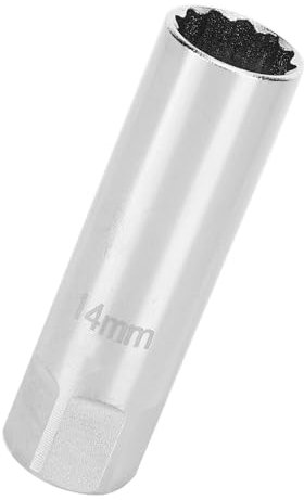 Strumento di Rimozione della Candela 14 Mm, Chiave per Socket Robusta per, la Maggior Parte delle Auto, Fermo di Molla a Foglia in Metallo, Lunghezza Totale 63 Mm,